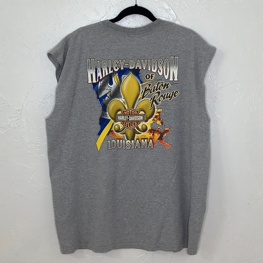 Harley Davidson flying Eagle logo sleeveless Louisiana t-shirt Size 2XL EUC